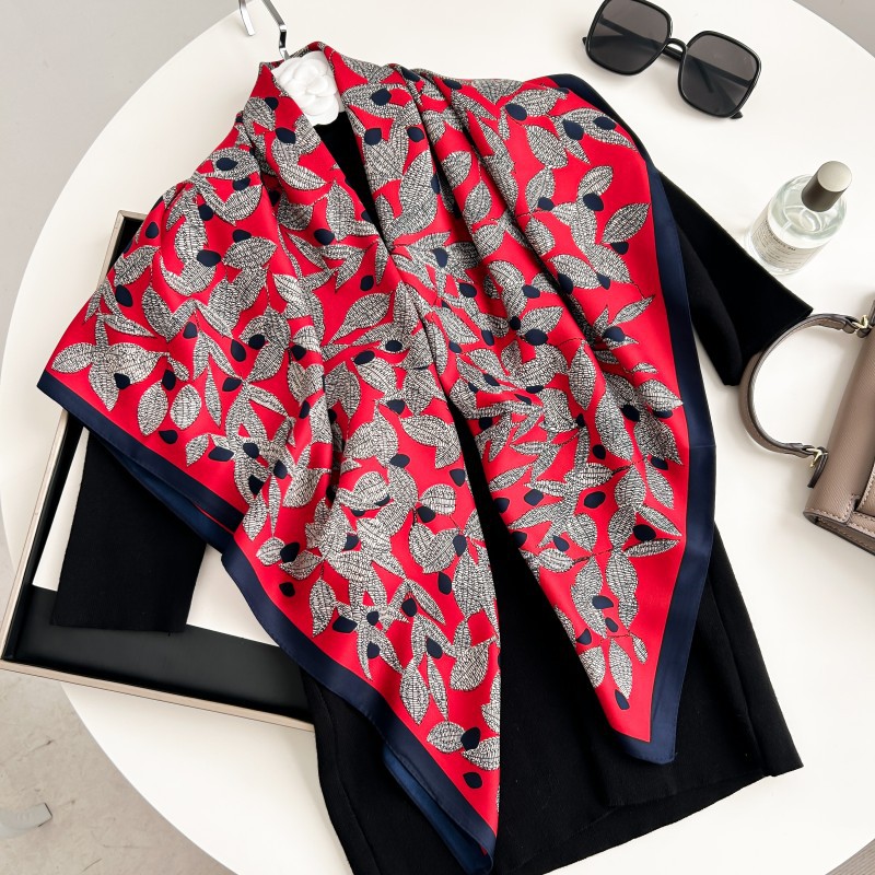 Silk Neck Scarf - 90 cm Kare Eşarp Yüksek Kaliteli