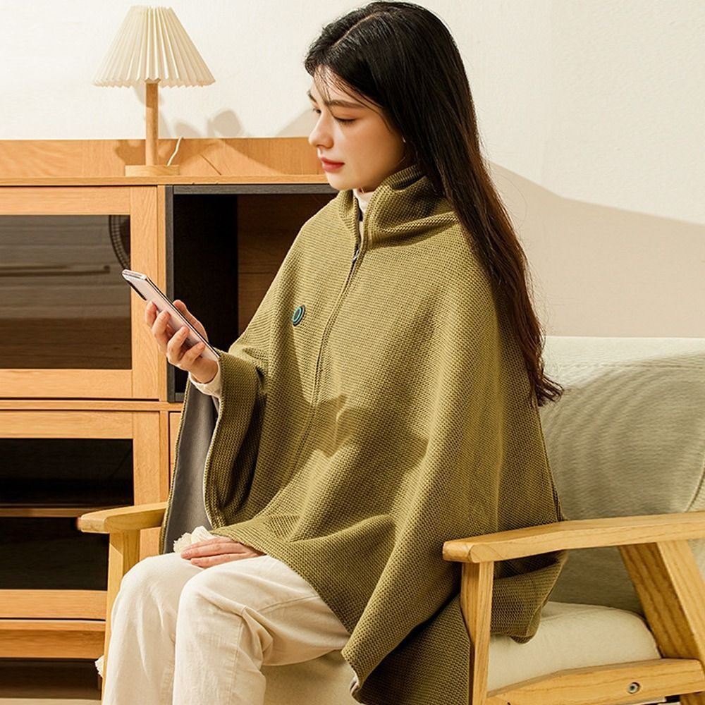 Woven Scarf Blanket - Moda Giyilebilir USB Elektrikli Isıtmalı Battaniye