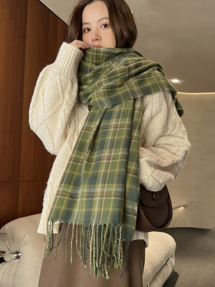 Woven Scarf Blanket - Yeni Taklit Kaşmir Kadın Eşarp Kış