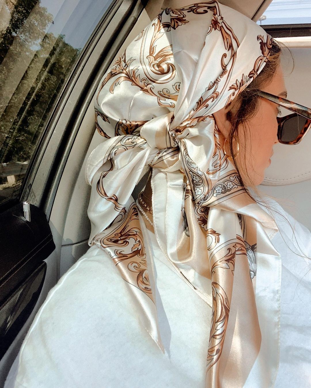 Silk Neck Scarf - Saten Kare Eşarp Kadın Müslüman Başörtüsü