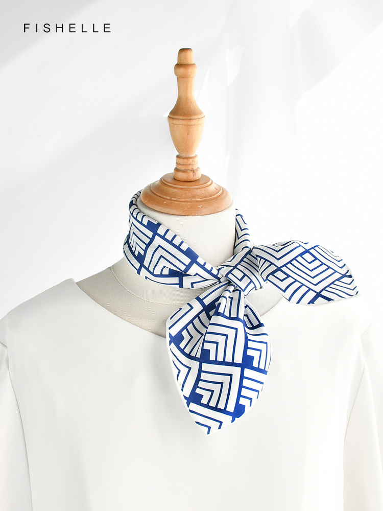 Çin klasik mavi beyaz porselen - Silk Neck Scarf incelemesi ve fiyatı