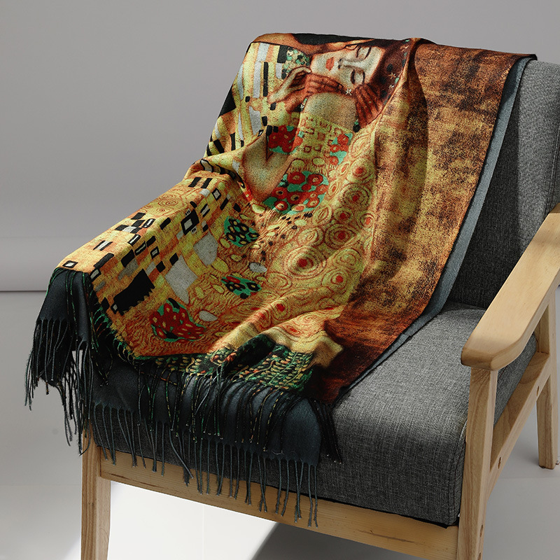 Lüks Marka Yağlıboya Kaşmir Eş - Woven Scarf Blanket incelemesi ve fiyatı